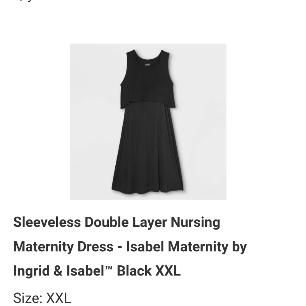Xxl Black Sleeveless Nursing Dress Isabel By Ingrid